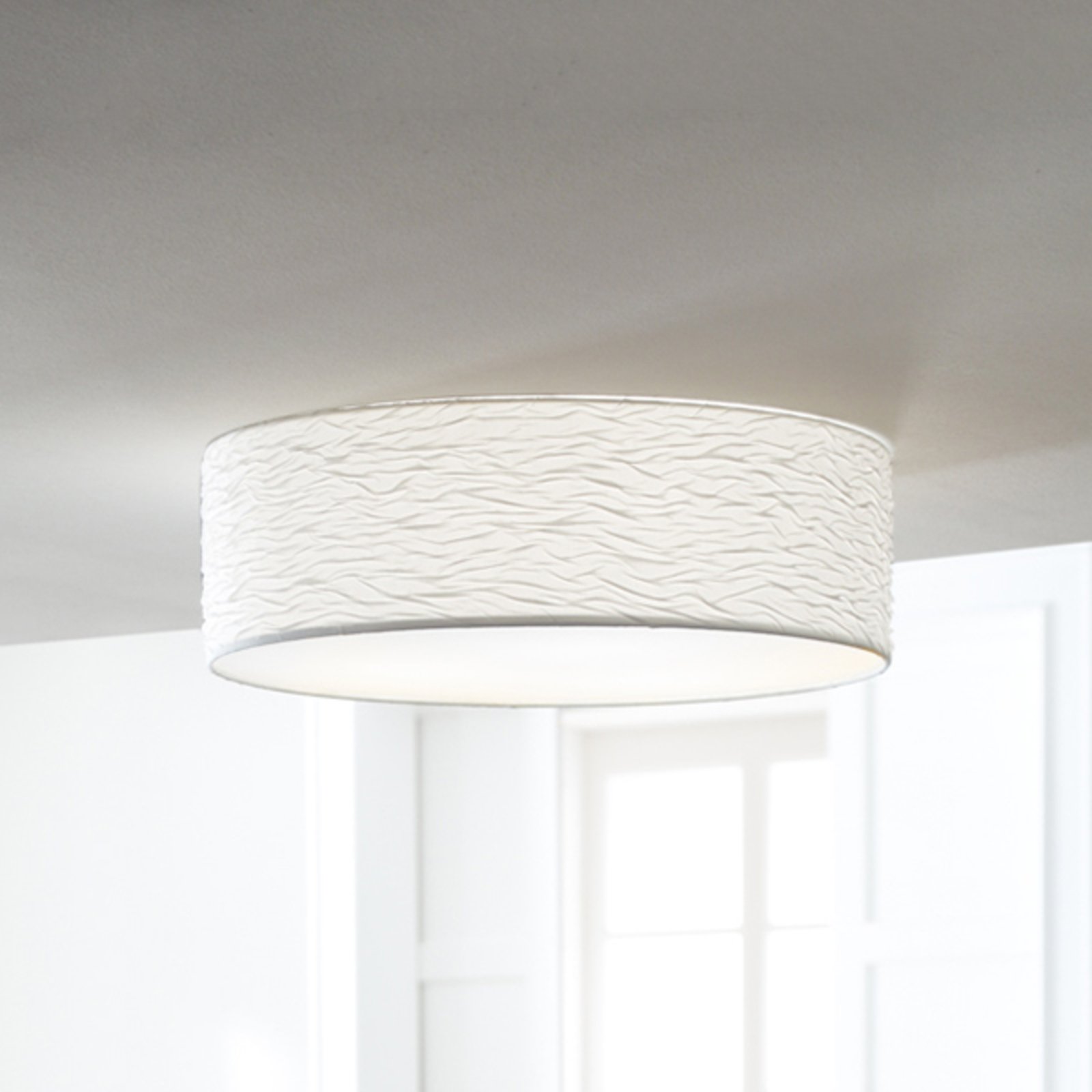 White Vita 3 ceiling light with pretty waves