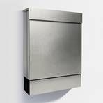 LETTERMAN M letterbox w. newspaper compartment, stainless steel