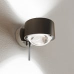 Puk! 80 Wall spot LED lentilles clair brun/chromé