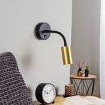 Eye Flex S wall light, brass