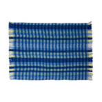 Loom Decke, blau kariert, 140x200 cm - HÜBSCH