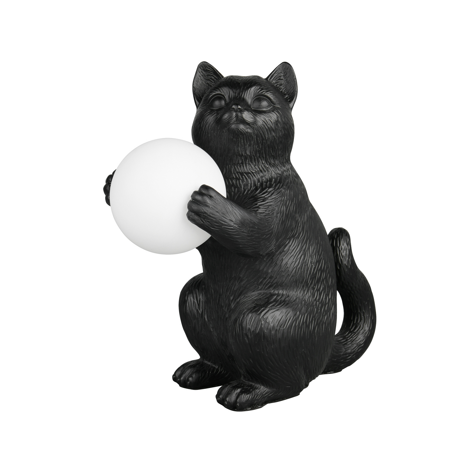 Lampa de masă Gatio, negru, înălțime 30 cm, rășină sintetică, G9