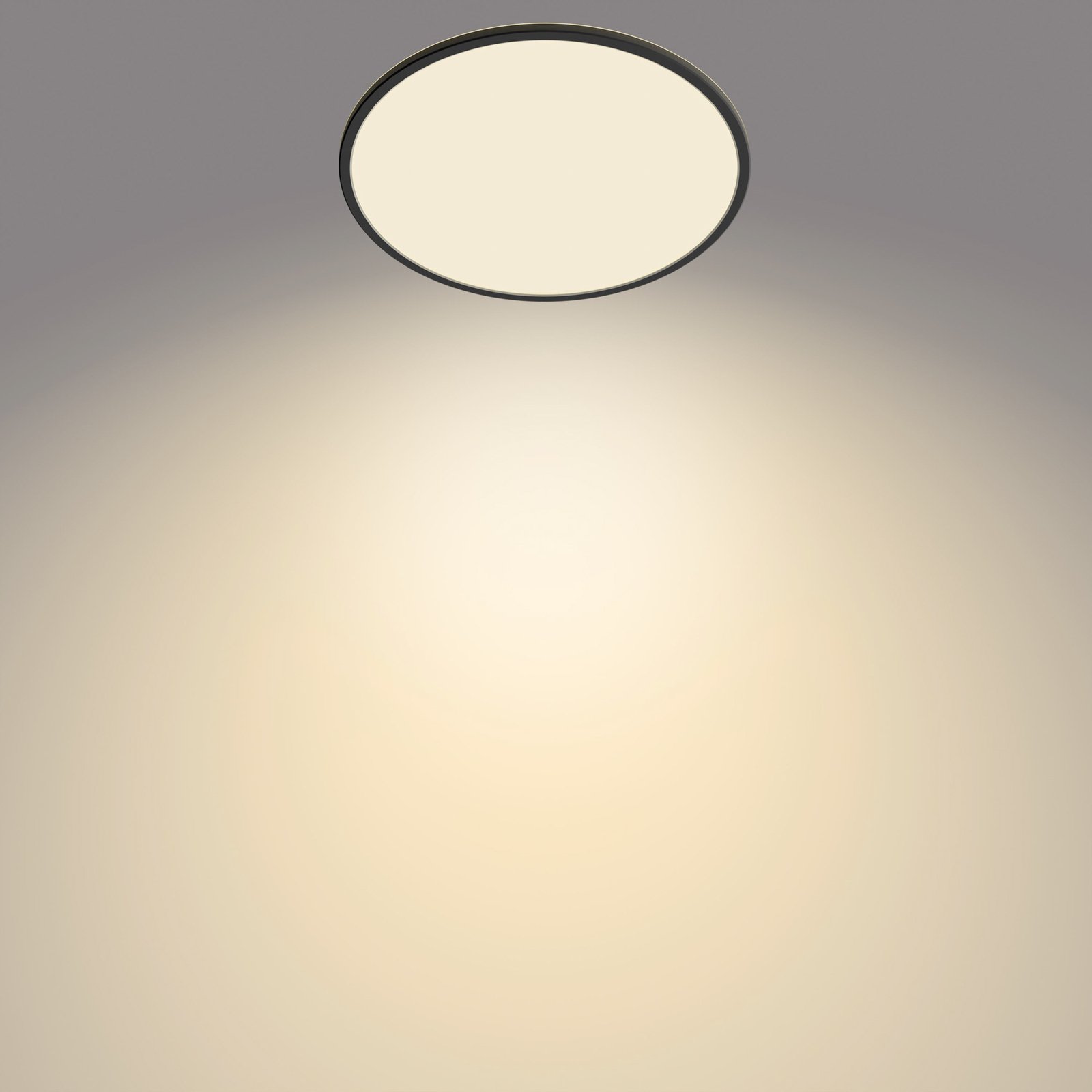 SuperSlim Deckenlampe schwarz  Ø 42 cm 2.700 K - Philips