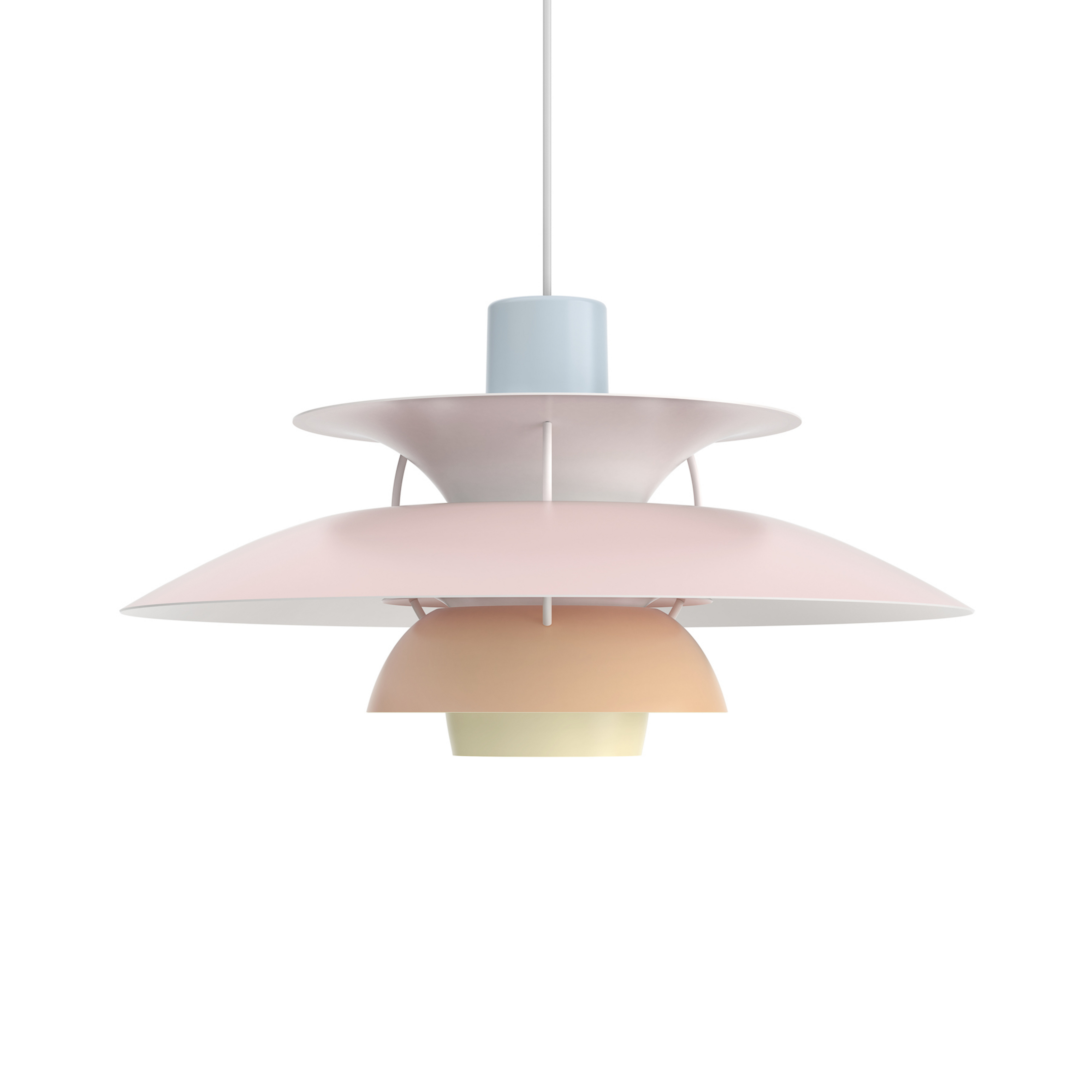 PH 5 Pendant Light Pastels Blue/Rose/Peach - Louis Poulsen