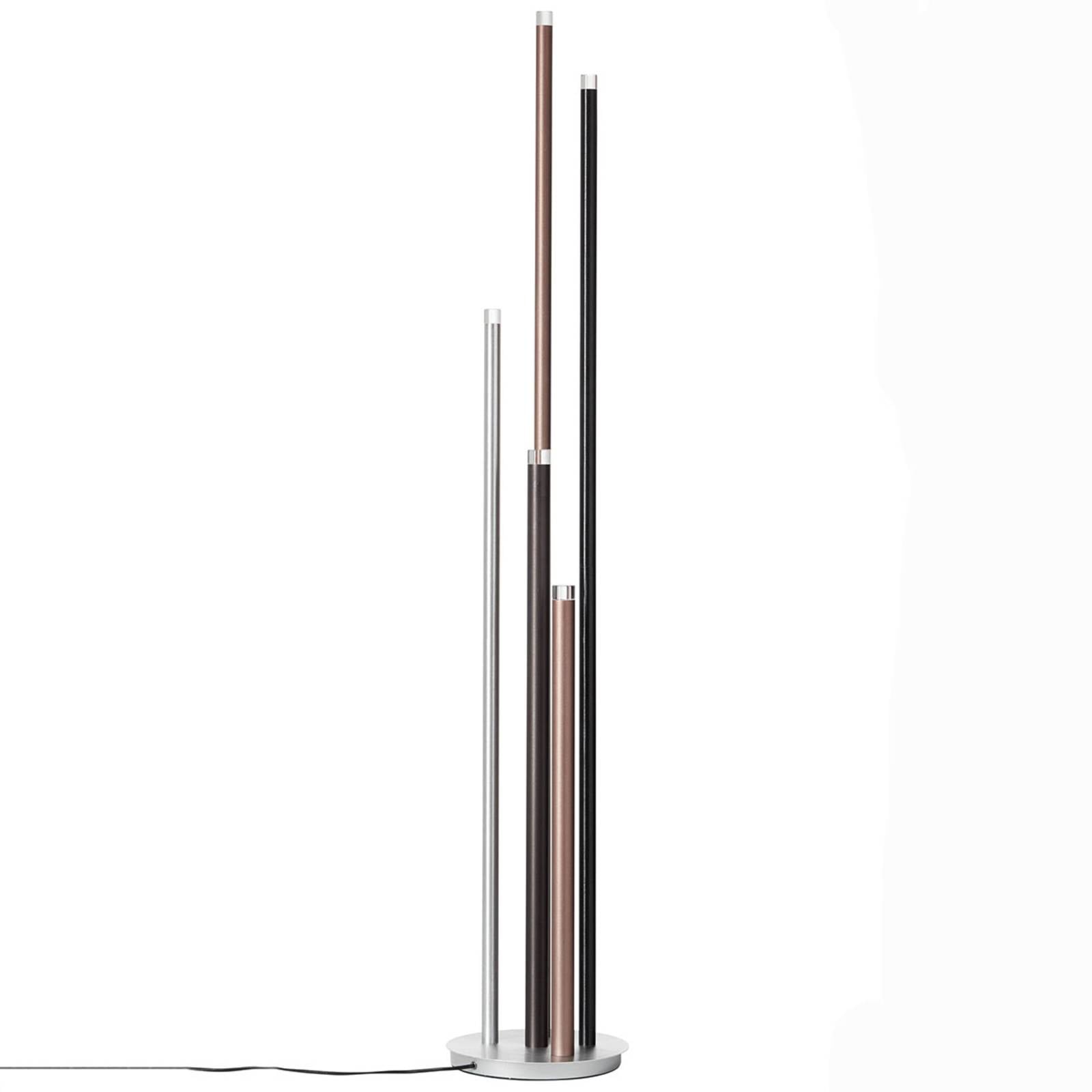 LED-Stehleuchte Cembalo 5fl mit Fußdimmer