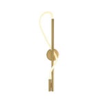 Maytoni Tau LED wall light, gold-coloured, metal, height 84 cm