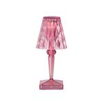 Lampa stołowa LED na baterie Kartell, różowy pastelowy, IP54