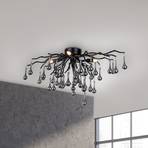 Paul Neuhaus ceiling light Icicle, 4-bulb, black
