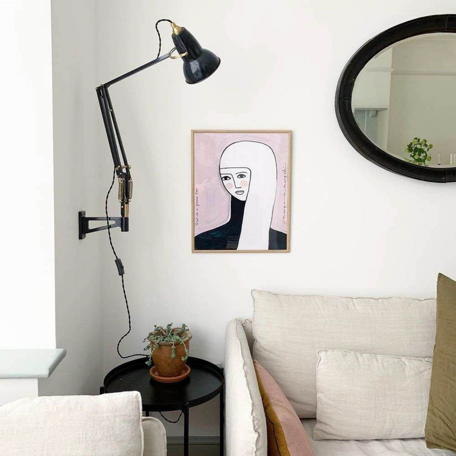 Original 1227 Wandleuchte mit Beschlag Linen White - Anglepoise