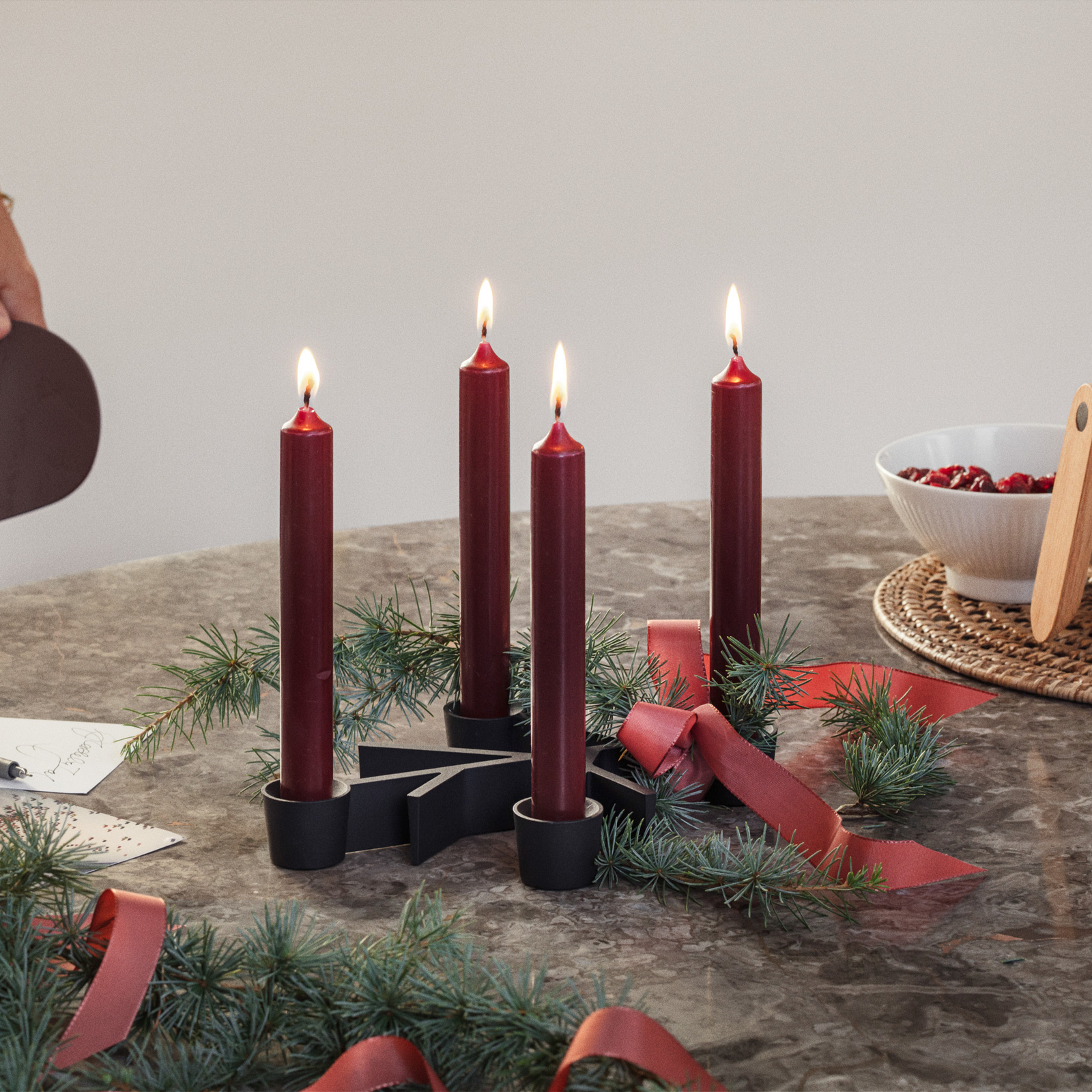 Bougeoir TWIG, noir, 23 x 18 cm, à 4 lampes - Eva Solo