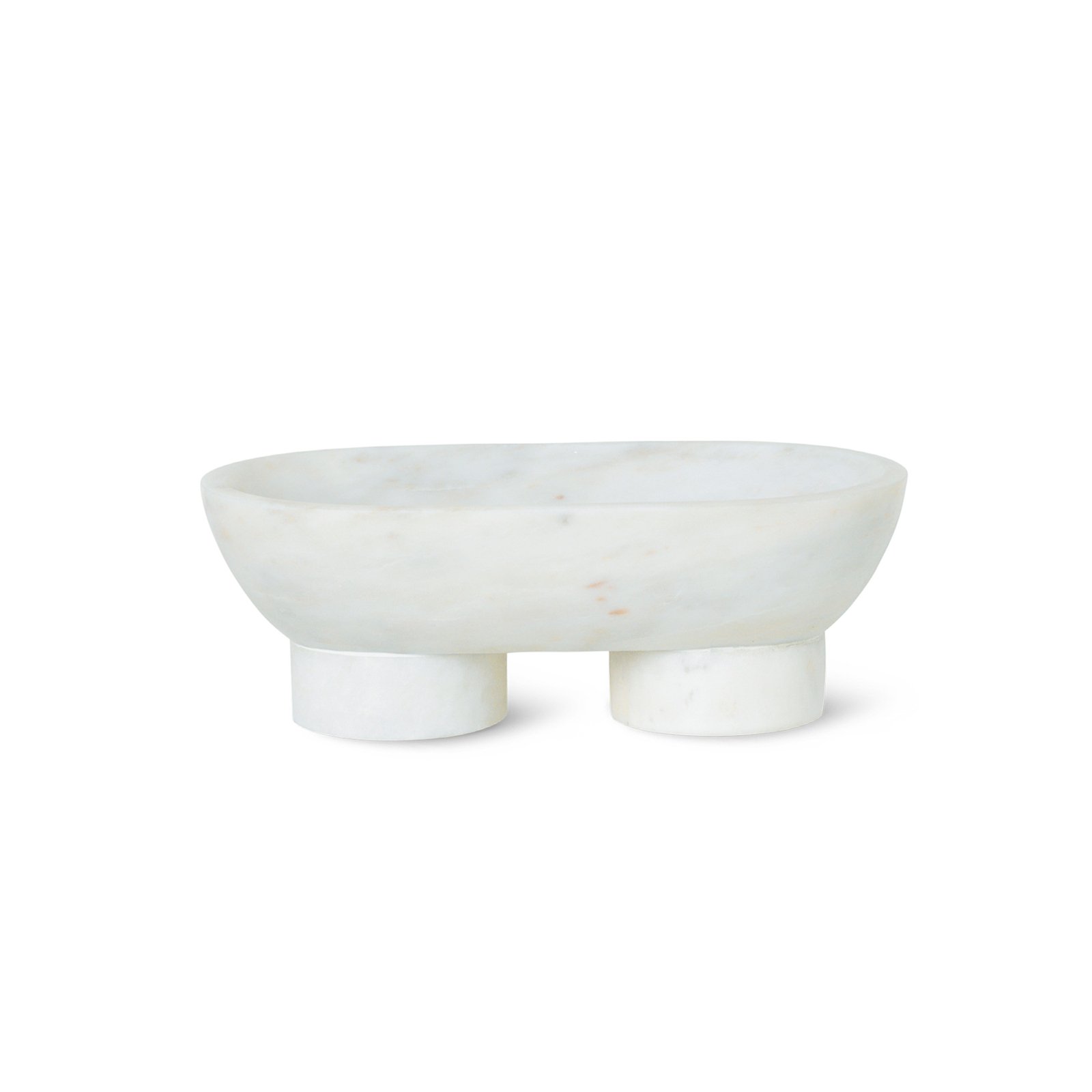 ferm LIVING Alza bowl, white, marble, width 25 cm