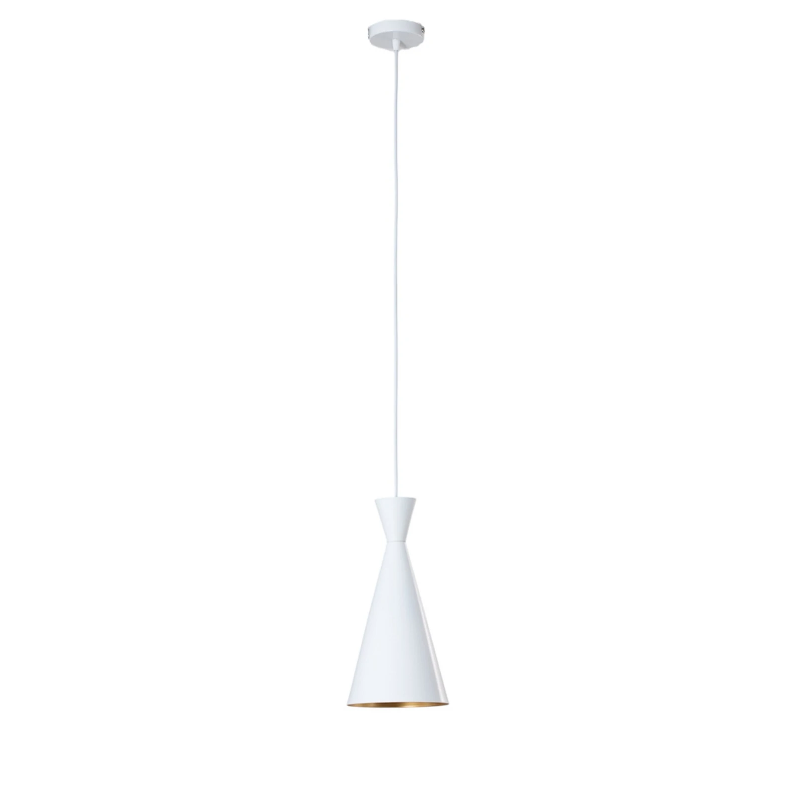 Glenora hänglampa, vit, Ø 18 cm, metall, E27
