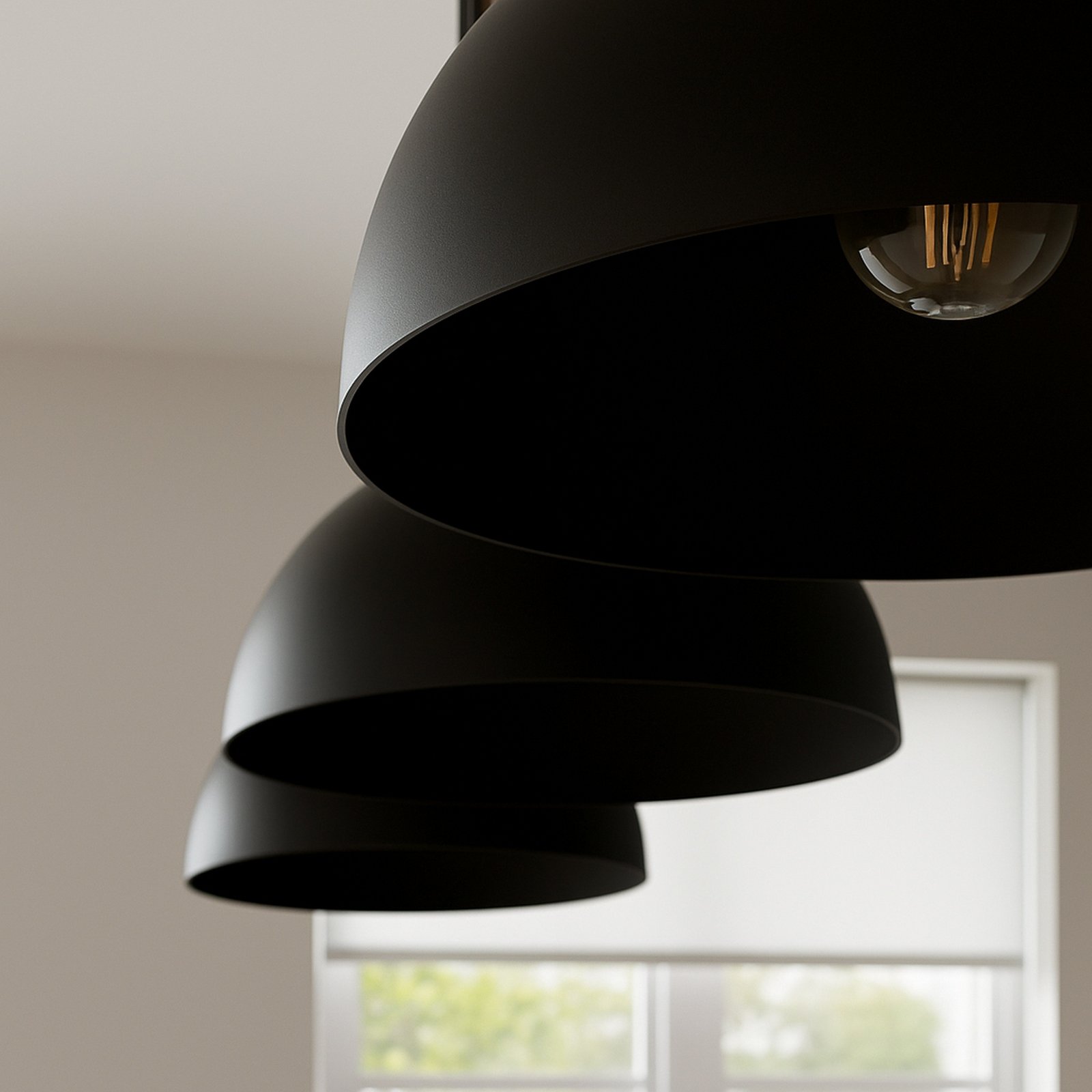 Envostar Stort sospensione 3 luci con legno natur Envostar Stort sospensione 3 luci con legno natur