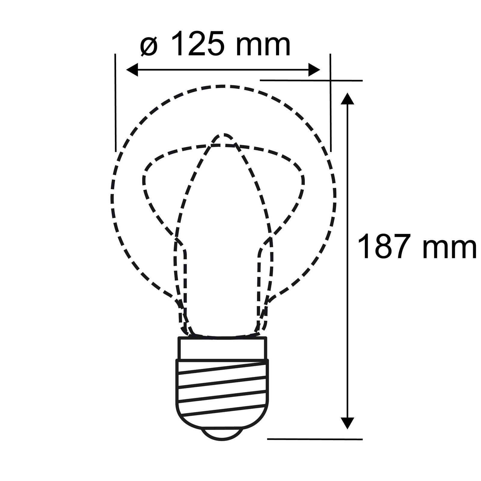 Paulmann Globe LED E27 G125 Inner Shape 4W złota