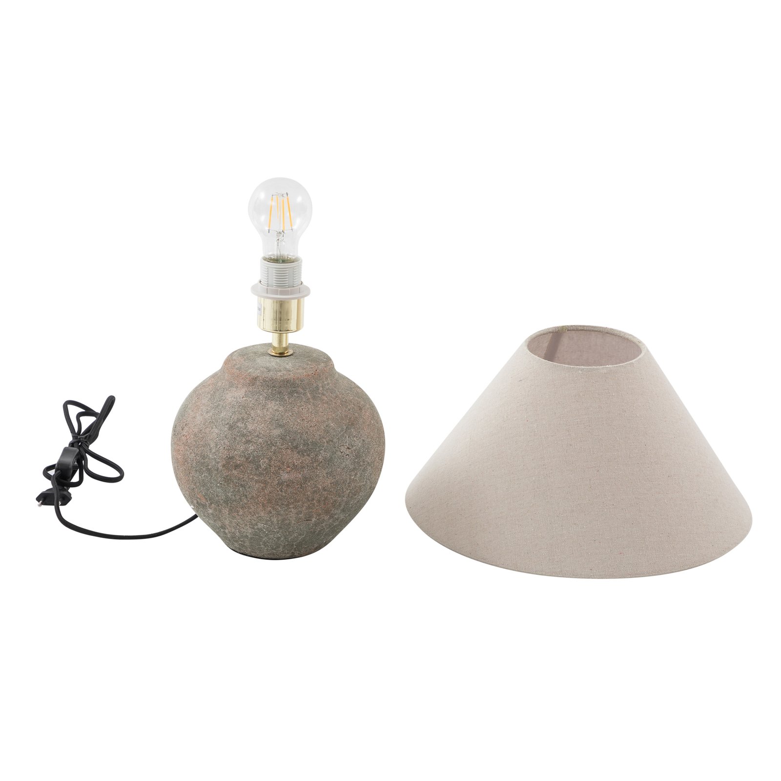 Lucande galda lampa Thalorin, augstums 39 cm, keramika