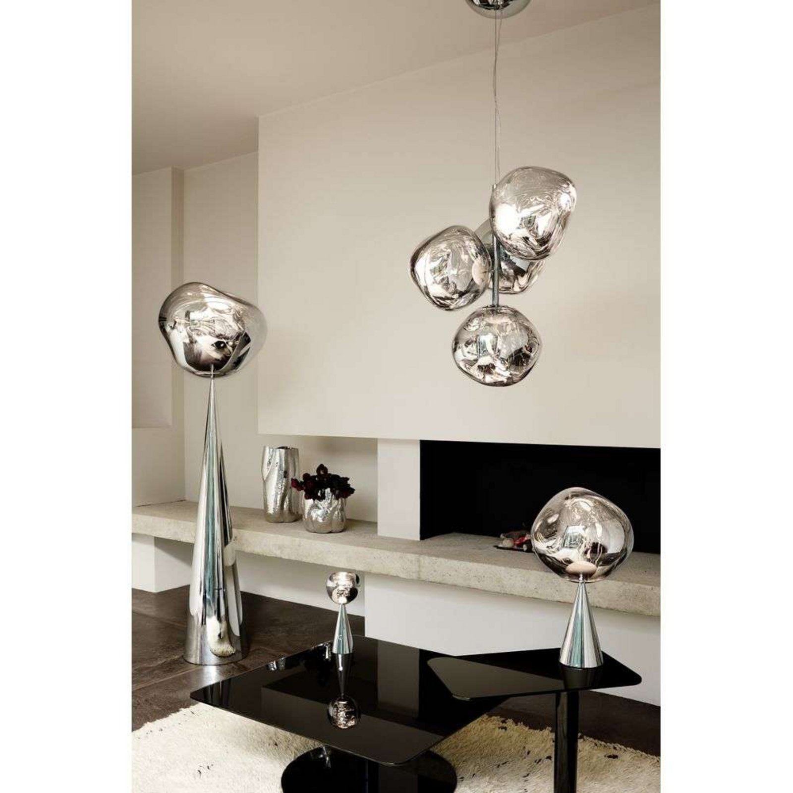 Melt Cone Fat Lampadar Silver/Silver - Tom Dixon