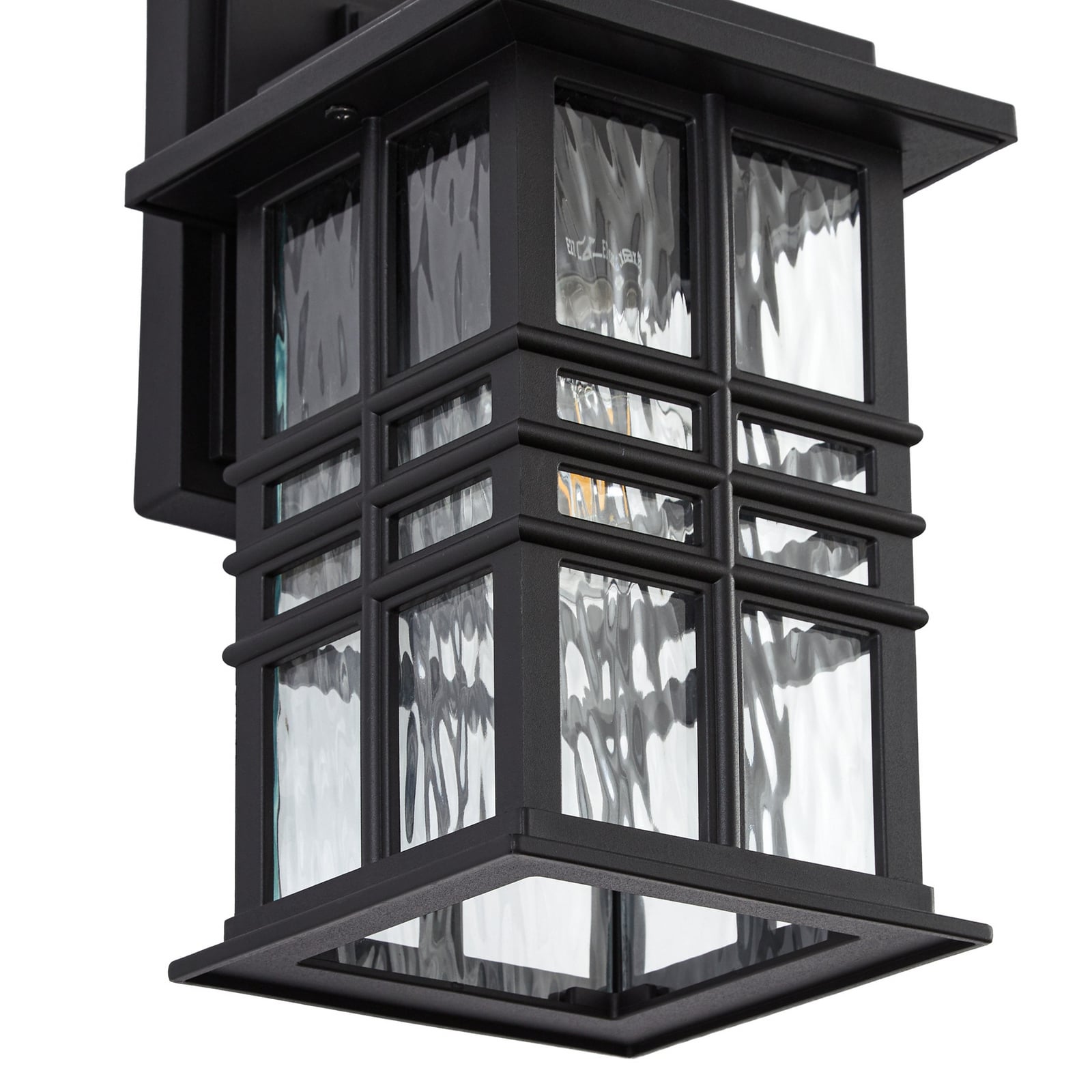 Lindby Außenwandleuchte Eliosa, schwarz, 30 cm, E27, Laterne