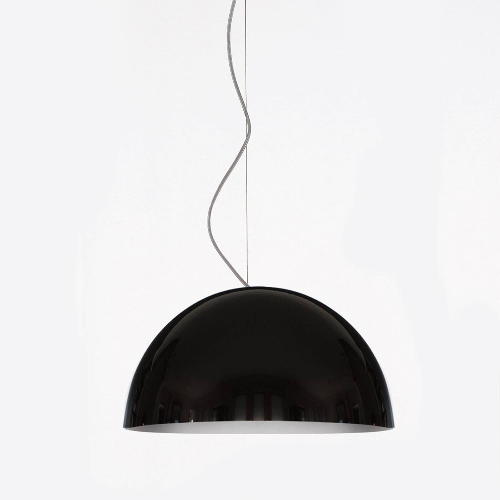 Oluce Sonora - μαύρο κρεμαστό φωτιστικό, 50 cm