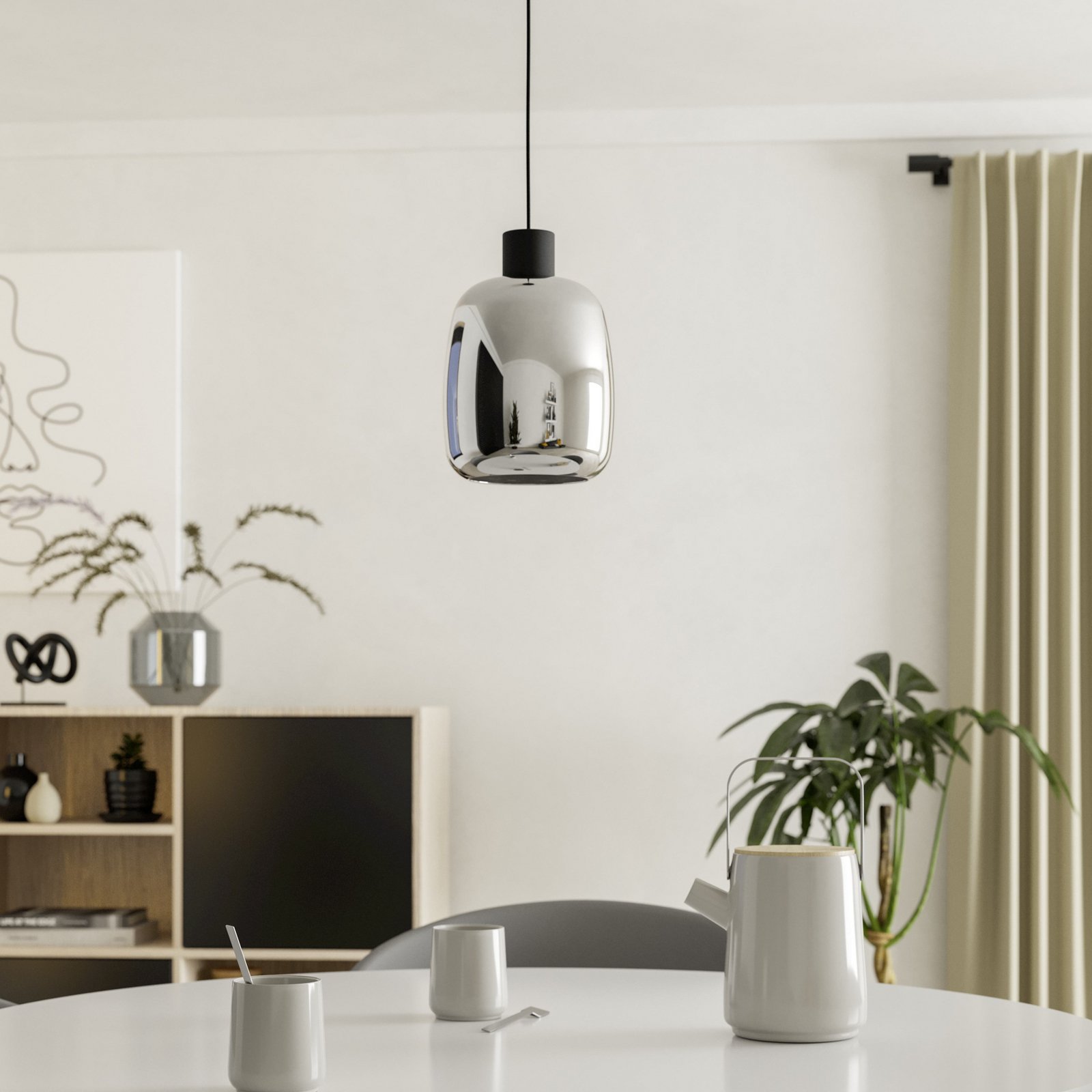 EGLO connect LED pendant light Molochio-Z, 1-bulb, black