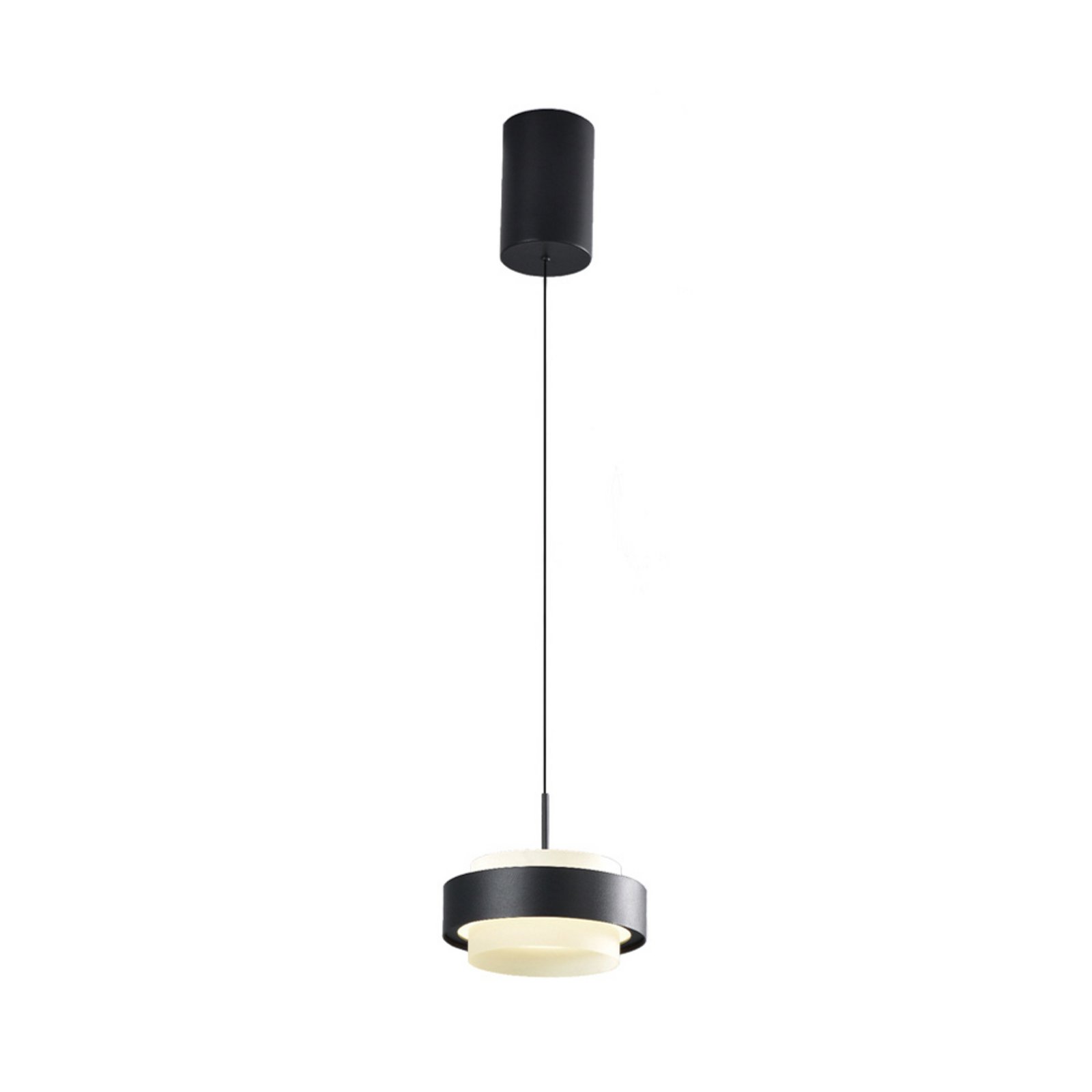 LED hanglamp Donal, Ø 17 cm, zwart, metaal
