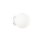 Wandlamp Ideal Lux Mapa, Ø 10 cm, opaalglas, wit, bol