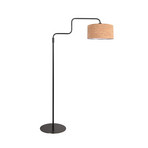 Vloerlamp Bloeba, zwart/bruin, hoogte 165 cm, kurk