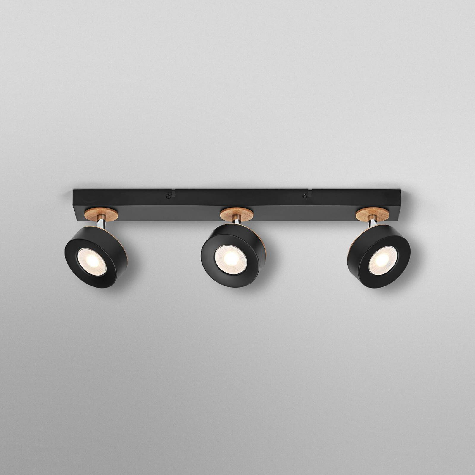 OSRAM LED-Deckenstrahler PLUTO, schwarz, 3 Spots, 3.000 K günstig online kaufen