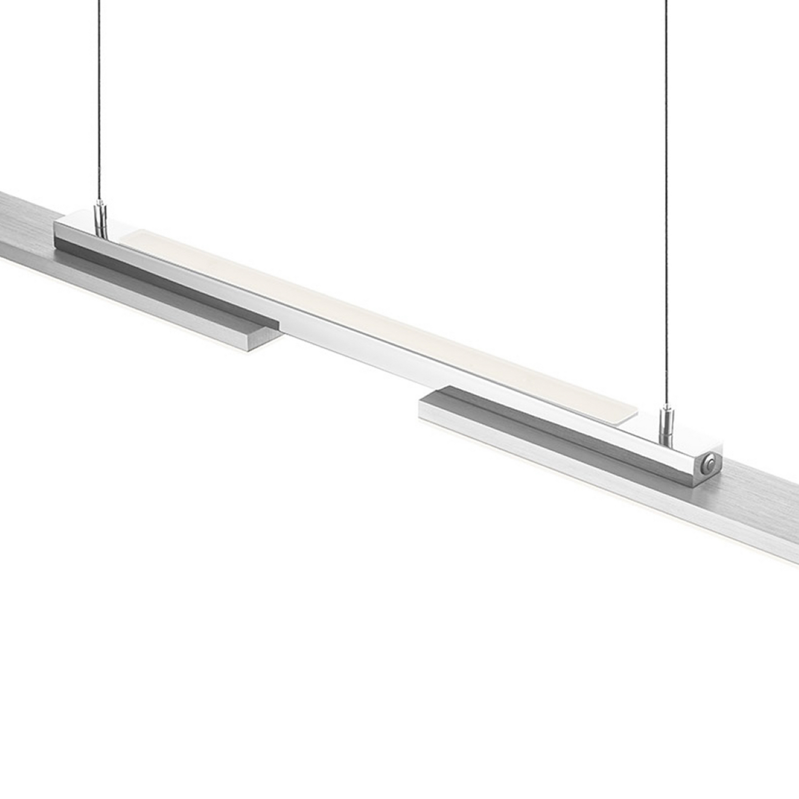LED závesné svietidlo More, nikl/chróm, dĺžka 120 cm, kov