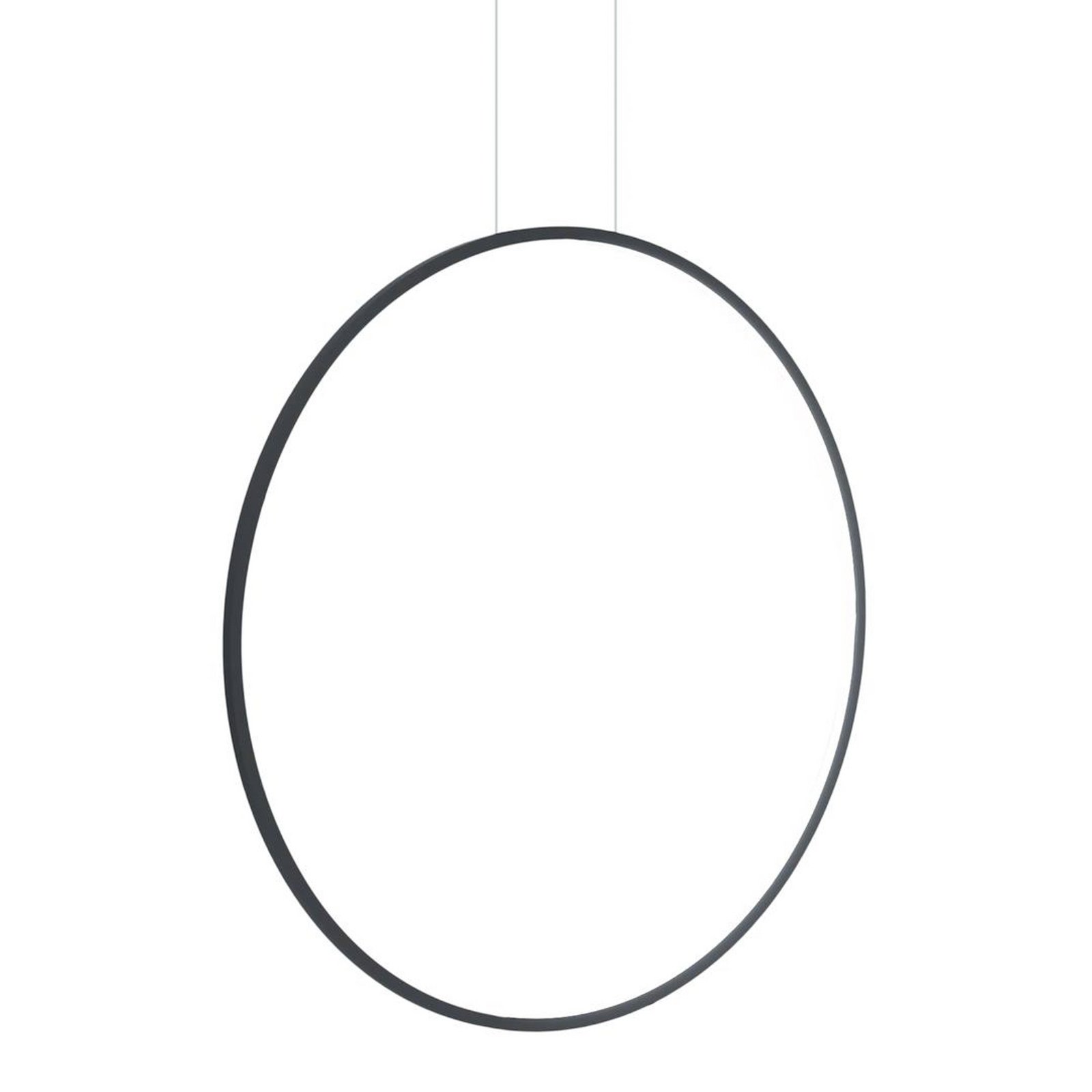 LED-Hängeleuchte Saturno vertikal, schwarz, Ø 80 cm, Metall