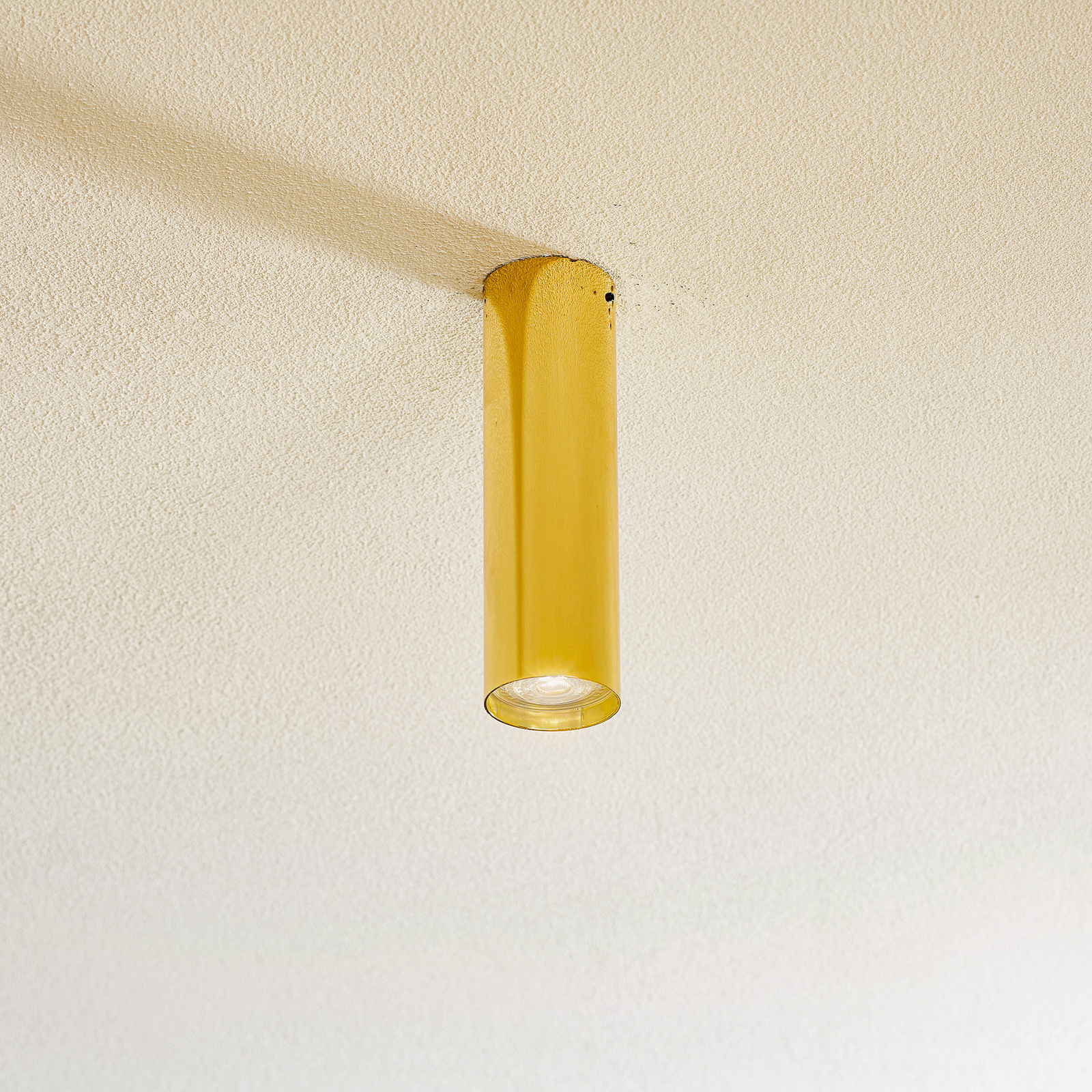Прожектор за таван Tesa, месинг, височина 18 cm