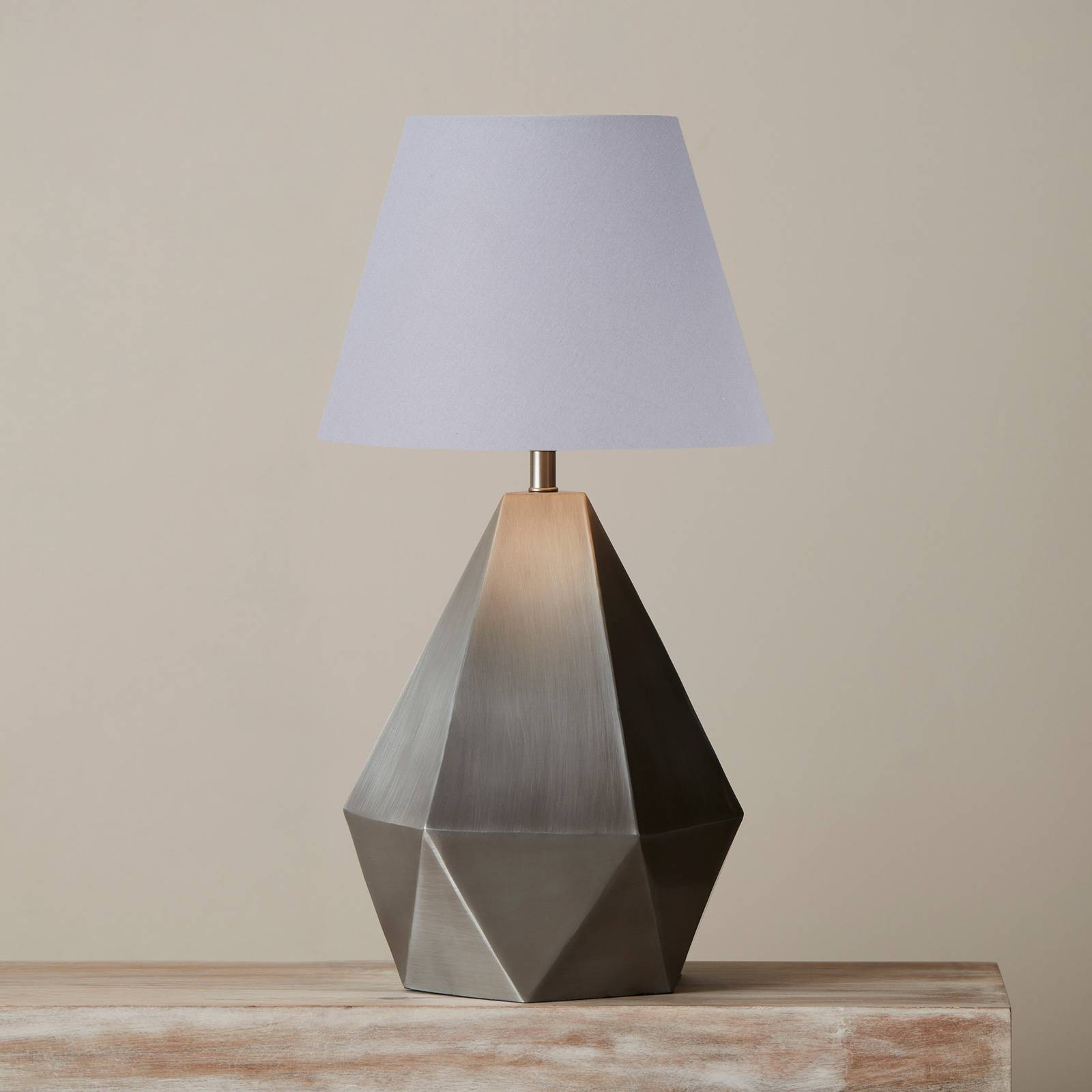 PR Home Trinity bordlampe Ø 25cm sølv/grå
