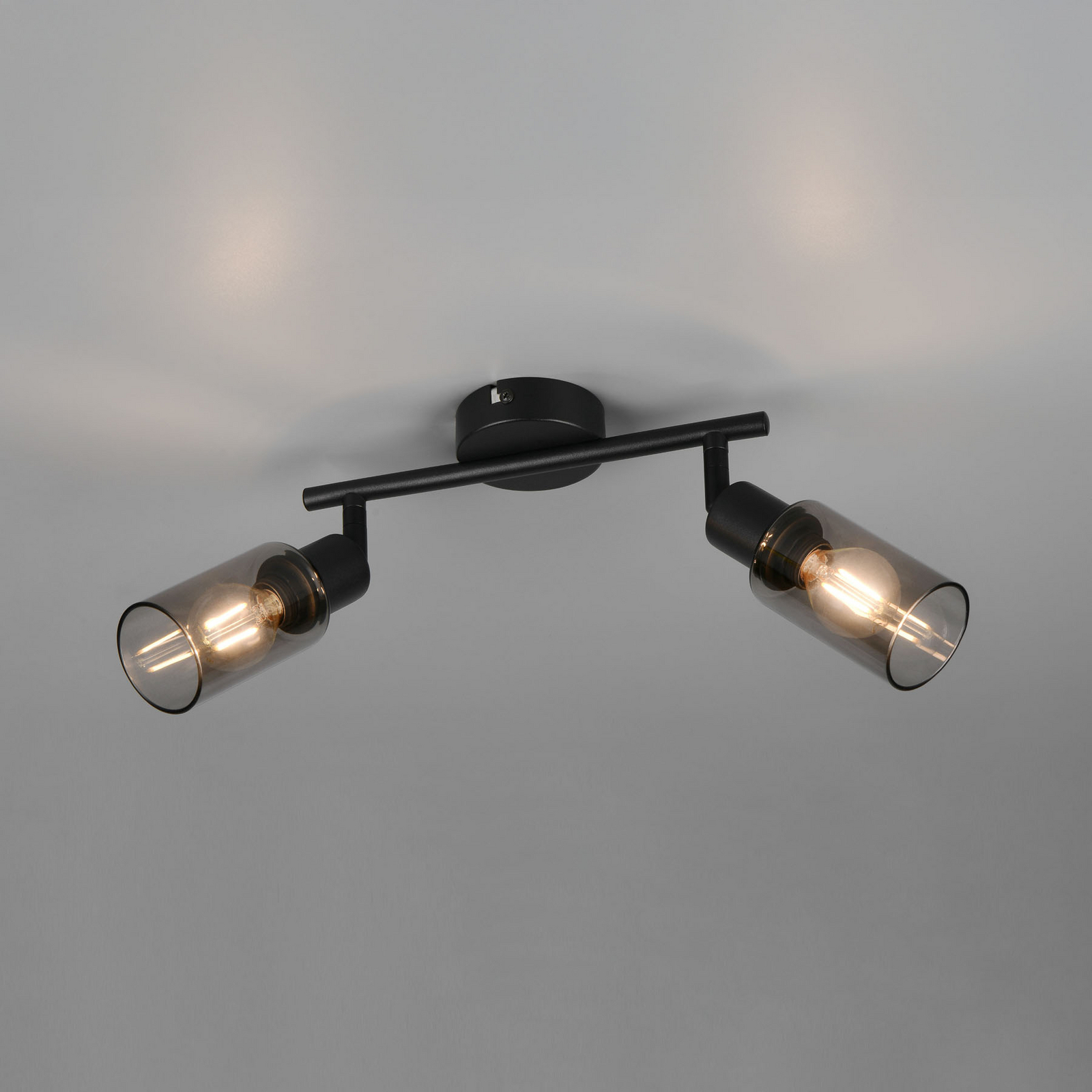 Svetilka Mars, dolžina 48 cm, črna mat, 2-žarnica, kovina E14