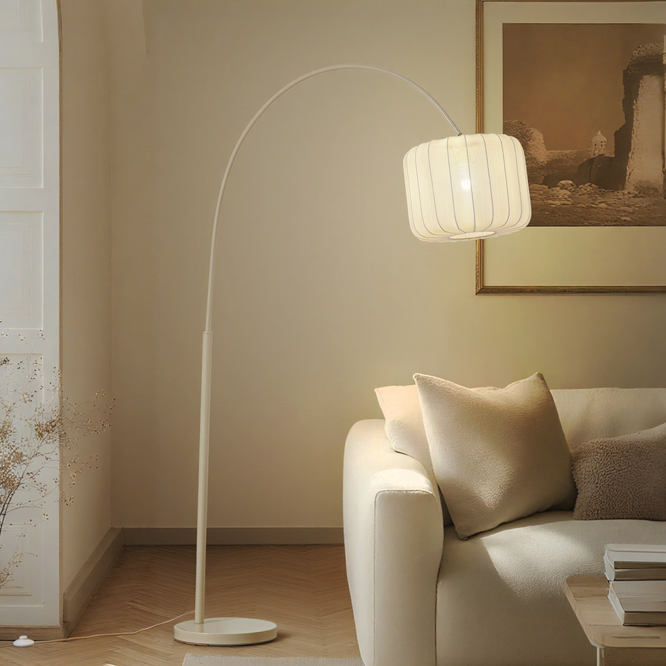 Lindby Helin båglampa, beige från Lindby