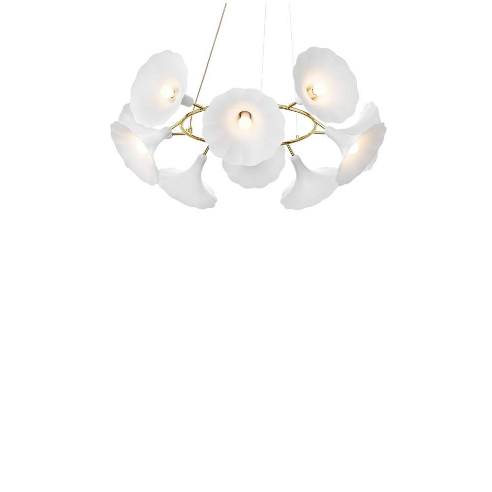 Petalii 10 Plafoniere White/Polished Brass - Nuura