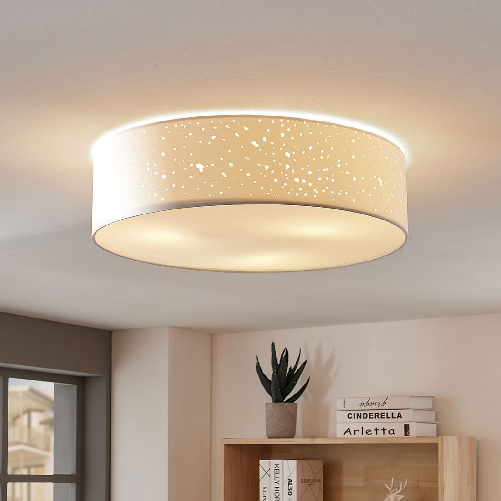 Lindby Smart Alwine ceiling lamp, direct
