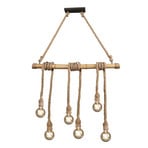 Wilma hanging light, bamboo, 6-bulb