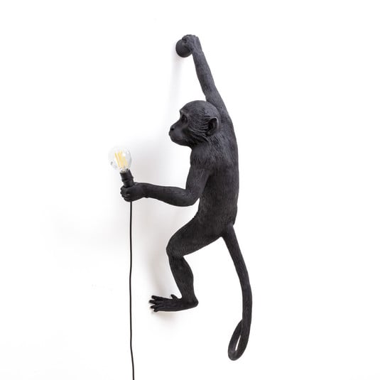 Monkey Hanging Vonkajšie Nástenné Svietidlo Right Black - Seletti