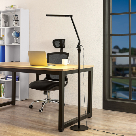 Arcchio Liano LED-Stehleuchte, dimmbar, schwarz
