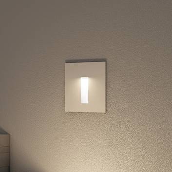 8,5x8,5cm 230V ledscom.de LED Staircase Light FEX Recessed Wall Light Warm White White Angular 