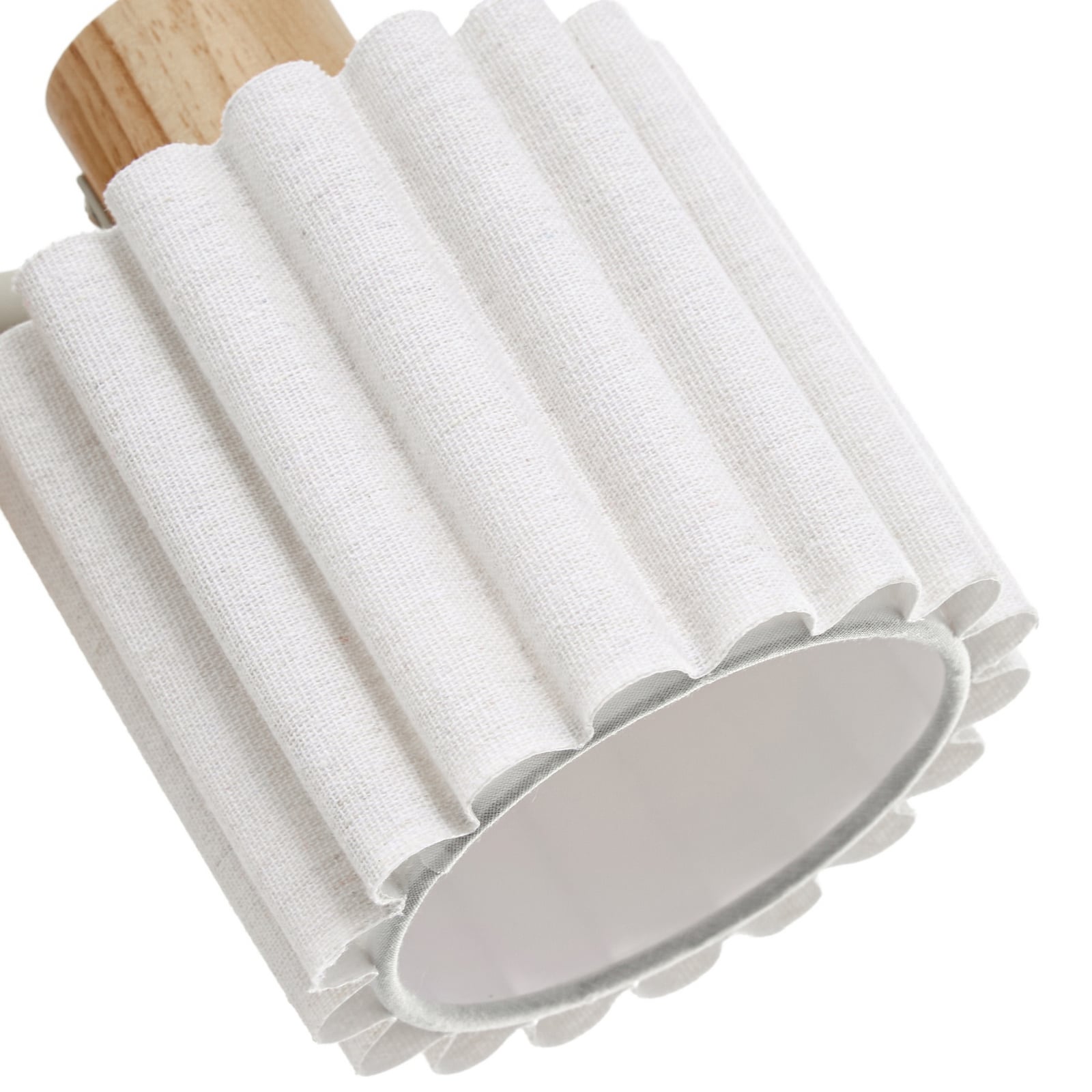 Faretto da soffitto Shiloh, naturale/beige, a 5 luci, legno di gomma - Lindby