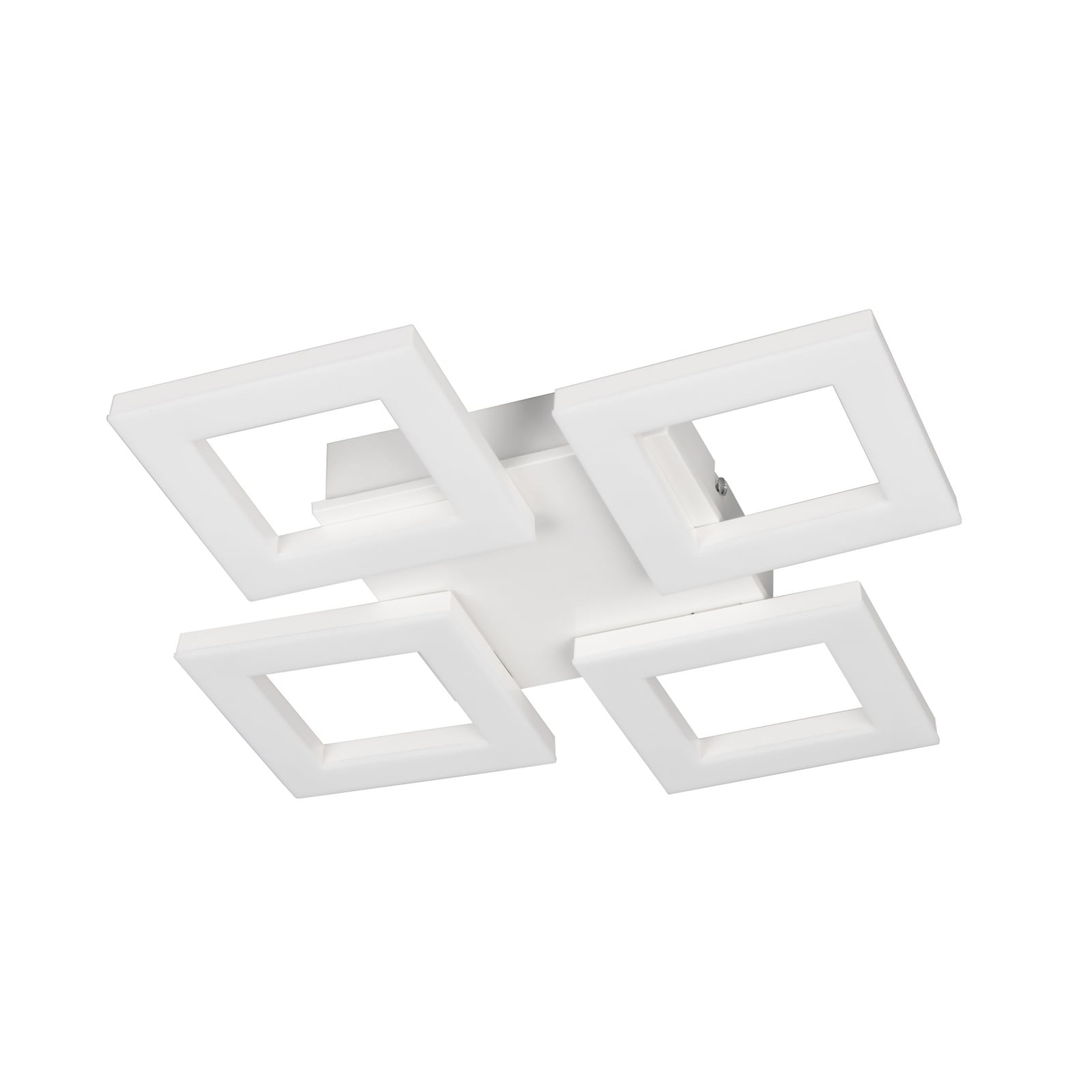 Plafoniera LED Cemi, angolare, bianca, in plastica, 4.000 K
