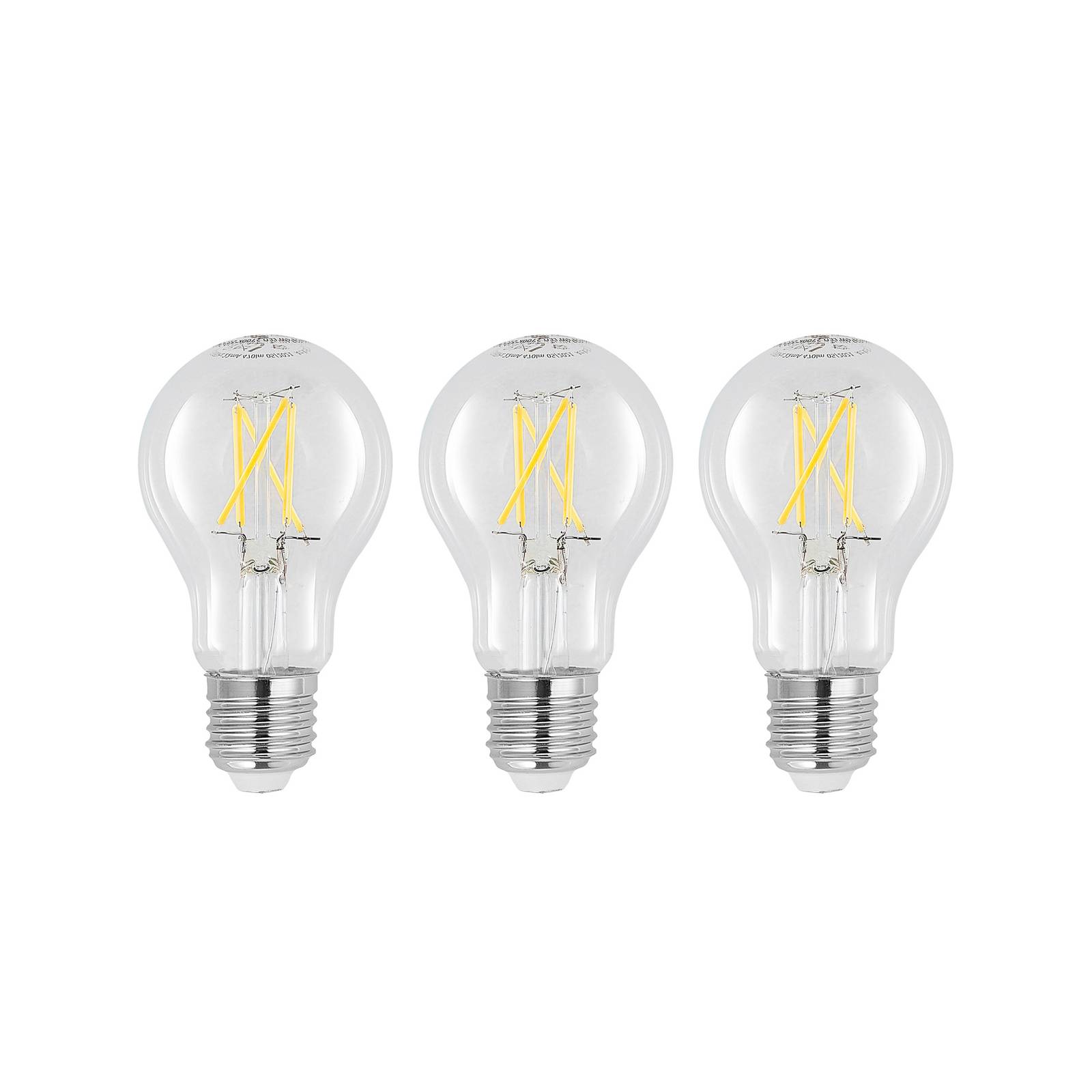 LED-Lampe E27 4W 2.700K Filament dimmbar klar 3er
