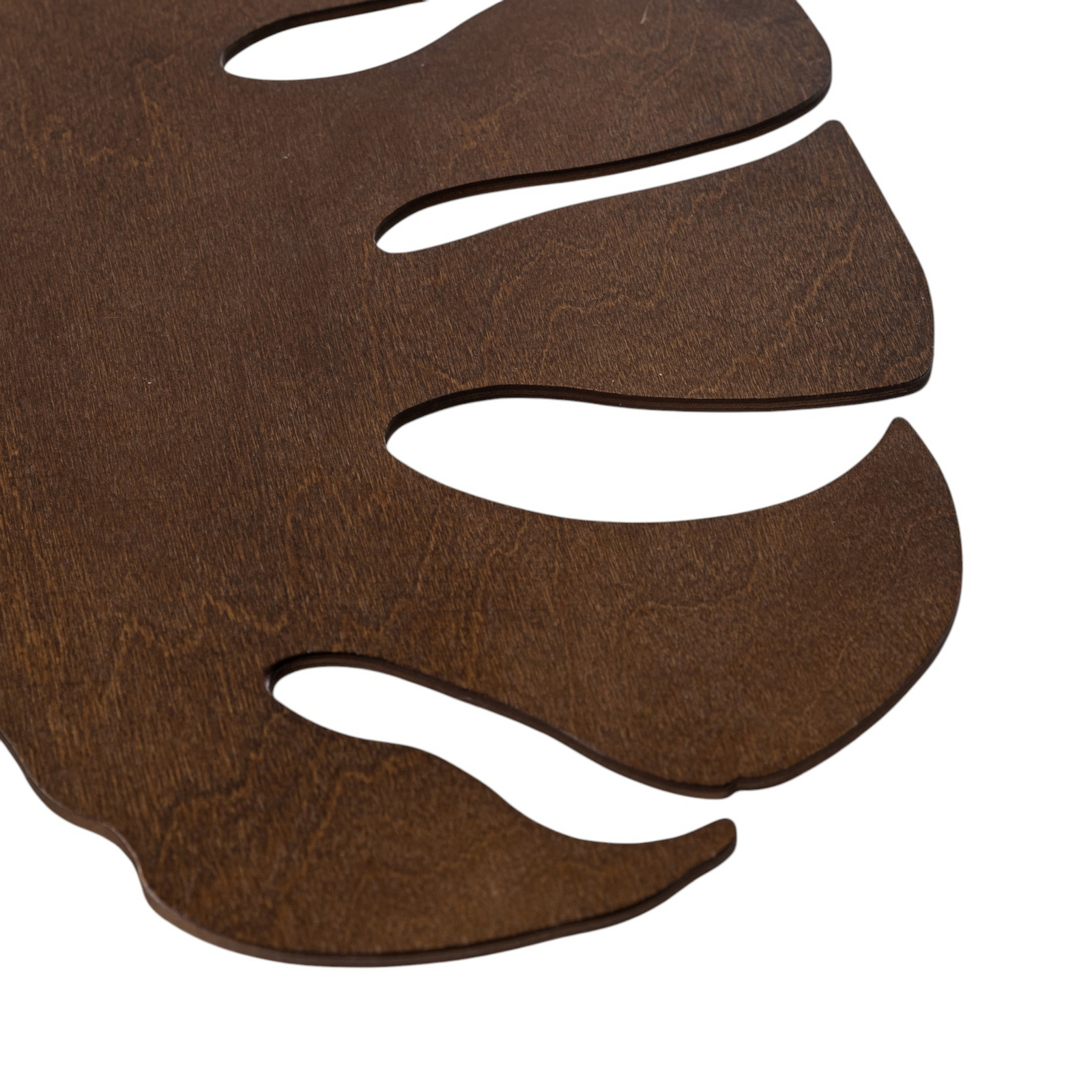 Envostar applique murale Folah, forme de feuille, noyer, 40 x 35 cm