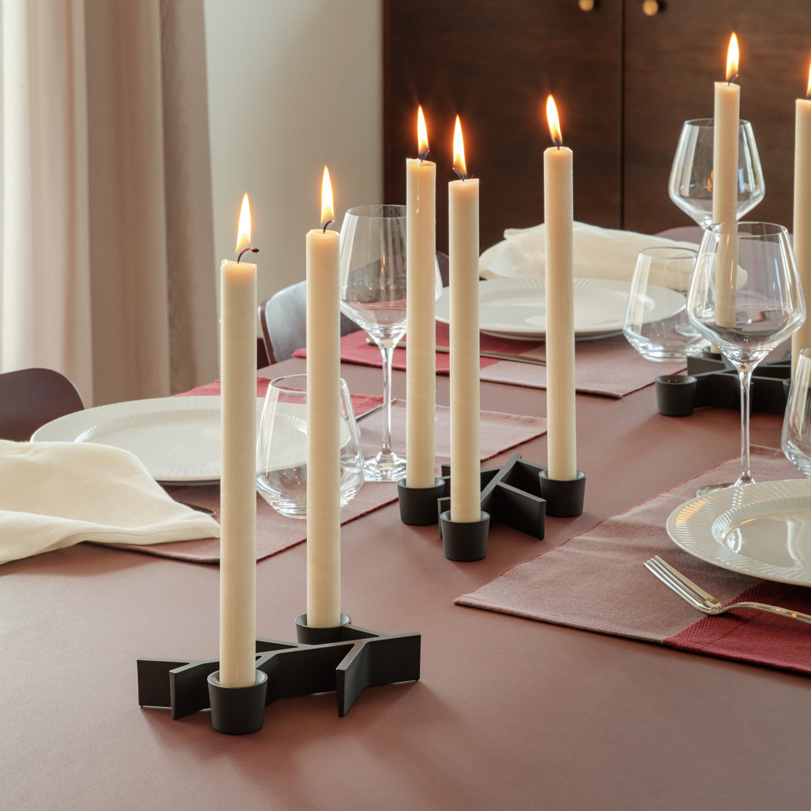 Bougeoir TWIG, noir, 18 x 13 cm, à 2 lampes - Eva Solo Bougeoir TWIG, noir, 18 x 13 cm, à 2 lampes - Eva Solo