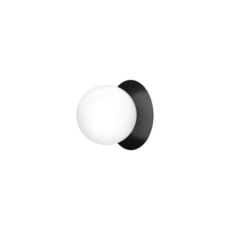 Nuura Aps – Liila 1 Wand-/Deckenleuchte IP44 Medium Black/Opal Nuura