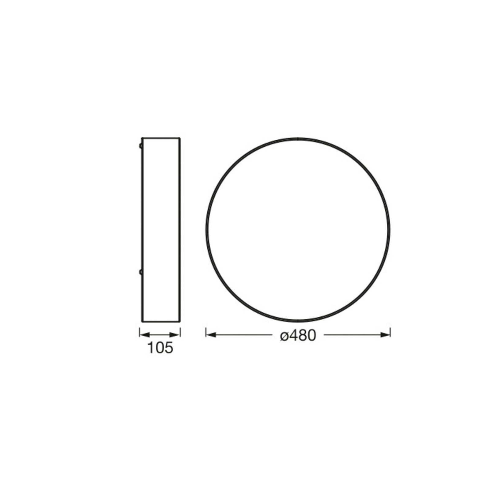 Plafonieră OSRAM ORBIS PARIS negru Ø 48 cm textil E27 - Țesătură / Textil