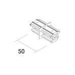 Ivela SQUARE 48 V longitudinal connector, black, current isolator