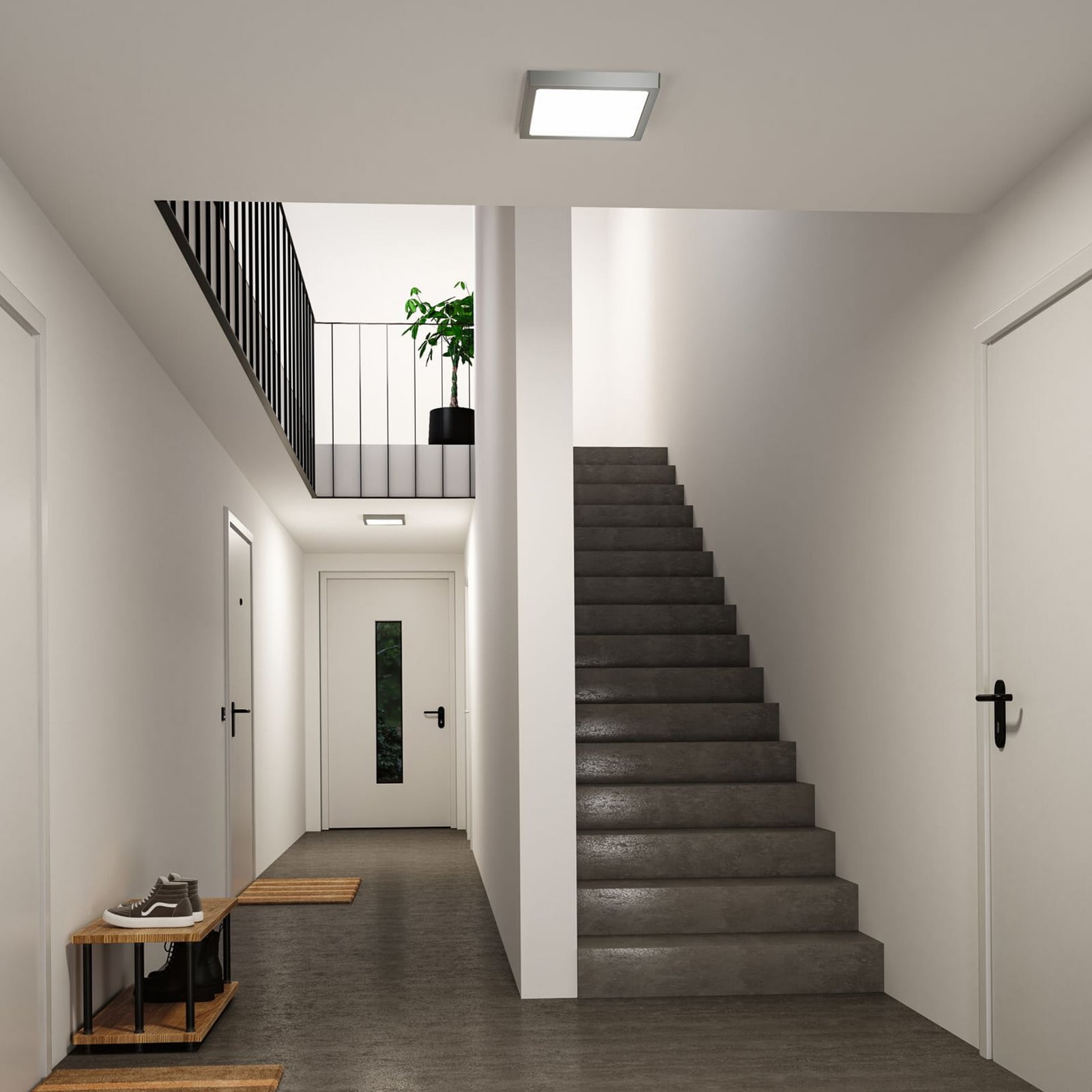 LED panel Paulmann Abia 2, délka 30 cm, chrom, CCT, plast