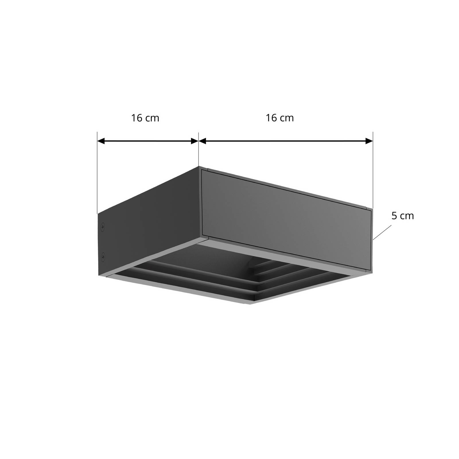 Kinkiet LED Lucande Ashkan, antracytowy, IP65
