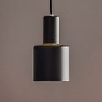 Euluna Selma hanging light, 1-bulb, black, Ø 11 cm